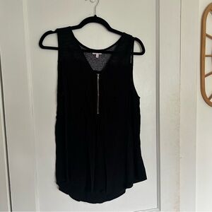 Pixley Black Tank Top
